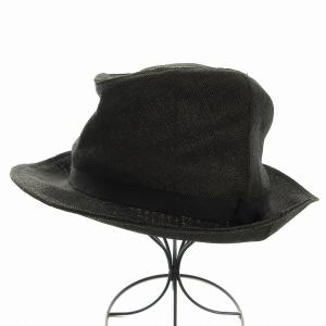 ペーパークロス ブリムハット 中折れ帽  リボン 2 黒 ブラック 181336 /EA