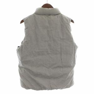 MARGARET HOWELL ダウンベスト リバーシブル 2WAY チェック M 黒 ブラック