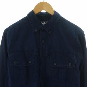 Barbour ボタンダウンシャツ デニム 長袖 M インディゴ