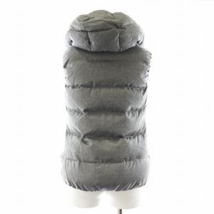 DUVETICA FEBEDUE CERRUTI生地 ダウンベスト フード ウール アウター 38 S グレー