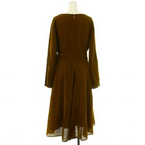 EPOCA ワンピース カシュクール 長袖 ロング 38 S カーキ