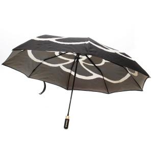 CHANEL 雨傘 折りたたみ傘 ココマーク 黒 ブラック 白