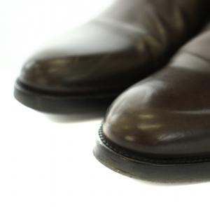 SARTORE アンクルストラップブーツ ジョッキーブーツ ロング アーモンドトゥ チャンキーヒール レザー 保存箱付き