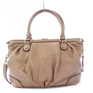 GUCCI スーキー ディアマンテ 2WAY メタリックベージュ