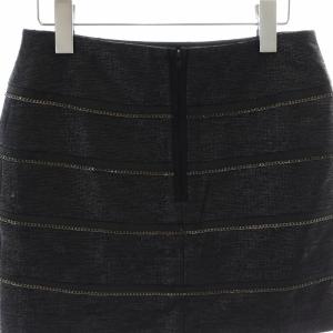 ADORE 台形スカート ミニ チェーン 36 S 黒 ブラック