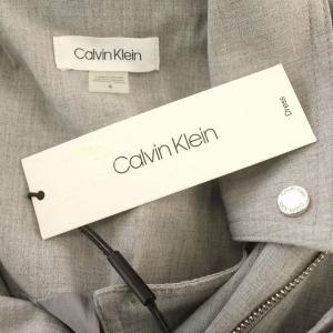 Calvin Klein ワンピース ノースリーブ ひざ丈 ライダース 4 M グレー
