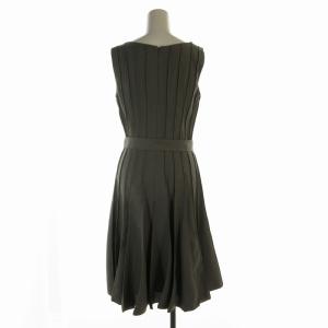 Calvin Klein タグ付き プリーツワンピース マキシ ロング ノースリーブ ベルト付き 2 M グレー