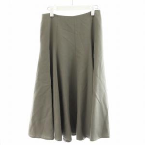 23AW Engaging フレアスカート ミモレ ロング 38 M カーキ