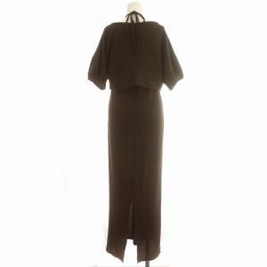 COLLAGE GALLARDAGALANTE 23SS ホルターネックセットワンピース カットソー 半袖 ロング ワンピース F 茶 ブラウン /G