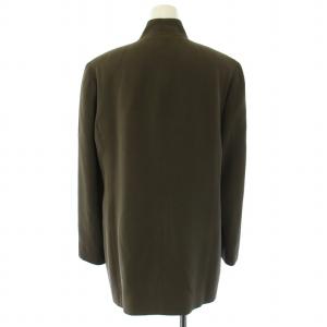 JURGEN LEHL スーツ フォーマル セットアップ 上下 2点セット ジャケット スタンドカラー 総裏地 ワイドパンツ ハイウエスト M 茶