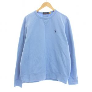 POLO RALPH LAUREN トレーナー スウェット 長袖 クルーネック 裏起毛 ロゴ 刺繍 L 水色
