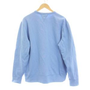 POLO RALPH LAUREN トレーナー スウェット 長袖 クルーネック 裏起毛 ロゴ 刺繍 L 水色