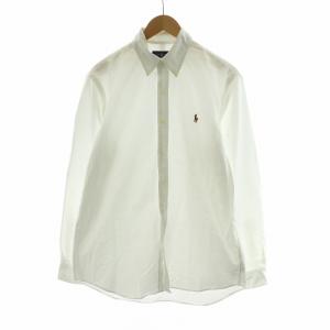 ボタンダウンシャツ 長袖 ポニー ロゴ刺繍 LG 白 ホワイト