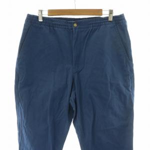 POLO RALPH LAUREN イージーパンツ テーパード ポニー ロゴ刺繍 ジッパーフライ CLASSIC FIT LG 青 ブルー