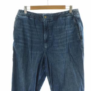 POLO RALPH LAUREN デニムパンツ ジーンズ ジーパン イージー テーパード ジッパーフライ ポニー ロゴ刺繍 CLASSIC FIT LG 青
