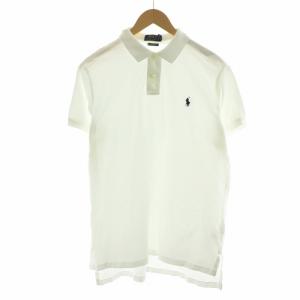 ポロシャツ 半袖 ポニー ロゴ刺繍 プルオーバー CUSTOM FIT L 白 ホワイト