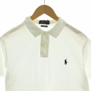 POLO RALPH LAUREN ポロシャツ 半袖 ポニー ロゴ刺繍 プルオーバー CUSTOM FIT L 白 ホワイト