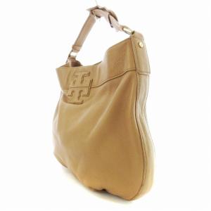 TORY BURCH トートバッグ ハンドバック レザー ロゴ 鞄 茶 ブラウン