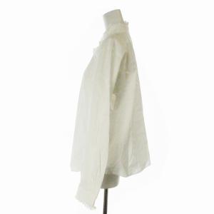 agnes b. シャツ ブラウス レース 長袖  カットソー 42 XL 白 ホワイト