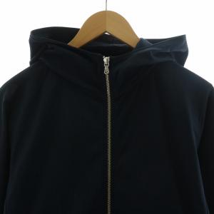 BEAUTY&YOUTH UNITED ARROWS ジップアップパーカー フーディー ストライプ フード 長袖 ダブルジップ M 紺 ネイビー