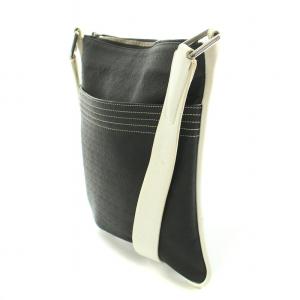 LOEWE ショルダーバッグ レザー リピートアナグラム ロゴ 黒 ブラック 白 ホワイト