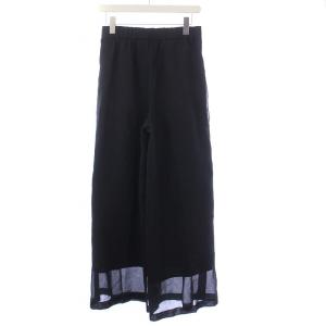 ADORE 24SS ソフトオーガンジーワイドパンツ イージーパンツ タック 38 M 黒 ブラック