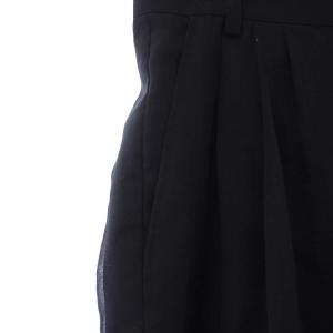 ADORE 24SS ソフトオーガンジーワイドパンツ イージーパンツ タック 38 M 黒 ブラック