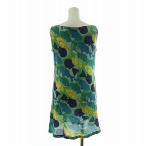 SYBILLA チュニック ワンピース ノースリーブ 魚モチーフ 総柄 M マルチカラー