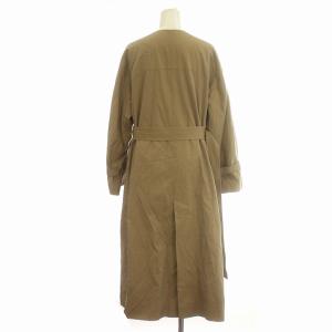 ANAYI 21SS ハッスイギャバクルーコート ノーカラー コート ロング 38 M ベージュ