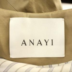 ANAYI 21SS ハッスイギャバクルーコート ノーカラー コート ロング 38 M ベージュ