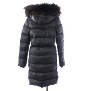 DUVETICA ダウンコート アウター ロング ミドル フード ファー ナイロン 38 S グレー