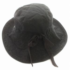HELEN KAMINSKI コットンハット つば広帽子 ハット F 黒 ブラック