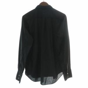 BLACK COMME des GARCONS カジュアルシャツ 長袖 レギュラーカラー 無地 M 黒 ブラック
