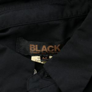 BLACK COMME des GARCONS カジュアルシャツ 長袖 レギュラーカラー 無地 M 黒 ブラック