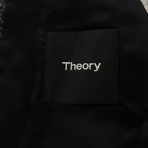 Theory テーラードジャケット シングル チェック柄 ウール 38 S グレー