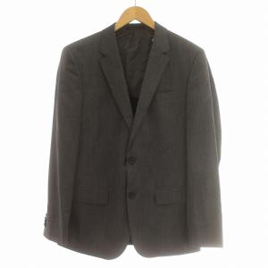 近年モデル テーラードジャケット ストライプ 2B ウール シングル 48 M グレー /G