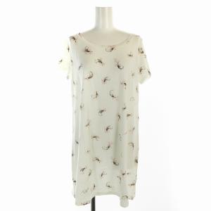 gelato pique セットアップ 上下 2点セット ルームウェア パジャマ カットソー パンツ 総柄 半袖 F 白 ホワイト