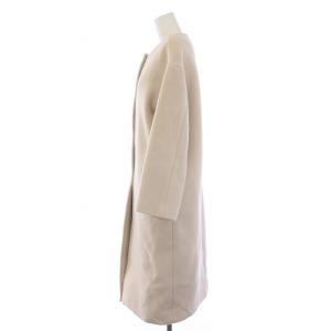 IENA 19AW ラムウールノーカラーロングコート 36 S ベージュ 19020900585030