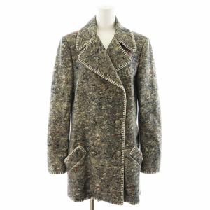 COUTURE! チェスターコート ミドル丈 総柄 ウール アウター I42 L グレー /AN24