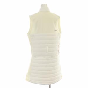 BRIEFING ゴルフウェア スポーツウェア 中綿ベスト ひざ丈 ハイネック ロゴ L 白 ホワイト