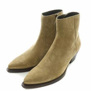 SAINT LAURENT PARIS ルーカスサイドジップブーツ ショートブーツ 41.5 ベージュ