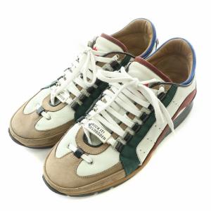 DSQUARED2 1964 ローカットスニーカー シューズ ロゴ 刺繍 スエード 切替 41.5 26.5cm マルチカラー