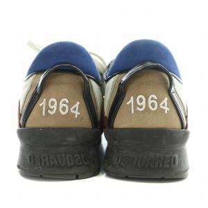 DSQUARED2 1964 ローカットスニーカー シューズ ロゴ 刺繍 スエード 切替 41.5 26.5cm マルチカラー