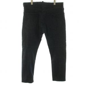 EMPORIO ARMANI テーパードパンツ ストレッチ ロゴプレート USA32 L-XL 紺 ネイビー