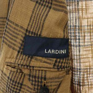 LARDINI ダブルブレスト テーラードジャケット 48 ブラウン