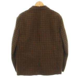 MACKINTOSH ダブルブレストテーラードジャケット ダブル ノーベント 千鳥格子柄 ウール 38 M 茶 ブラウン D-MJ007
