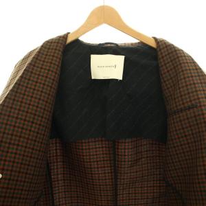 MACKINTOSH ダブルブレストテーラードジャケット ダブル ノーベント 千鳥格子柄 ウール 38 M 茶 ブラウン D-MJ007