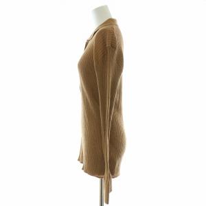 JOURNAL STANDARD L'ESSAGE 24AW エリツキニットプルオーバー 長袖 リブ ハーフボタン レギュラーカラー ウール混 F 茶 ブラウン 24080370226030