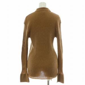 JOURNAL STANDARD L'ESSAGE 24AW エリツキニットプルオーバー 長袖 リブ ハーフボタン レギュラーカラー ウール混 F 茶 ブラウン 24080370226030