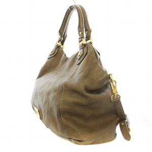 MARC by MARC JACOBS ショルダーバッグ トートバッグ 2WAY レザー ロゴプレート 茶 ブラウン /KU D